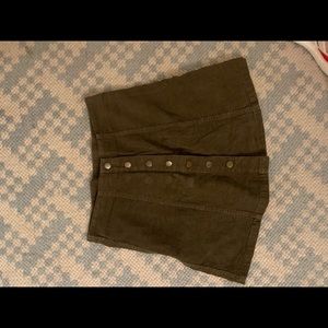 Mini army green skirt
